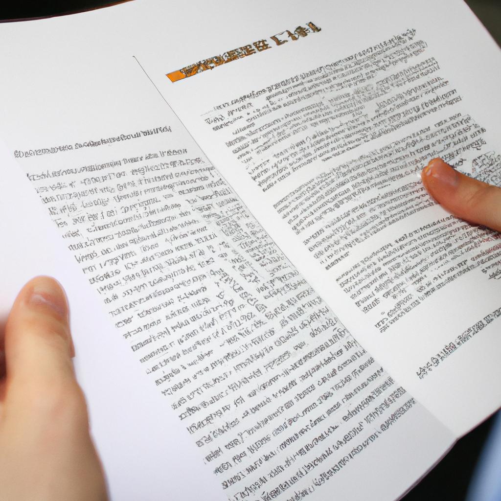 Person reviewing legal documents professionally