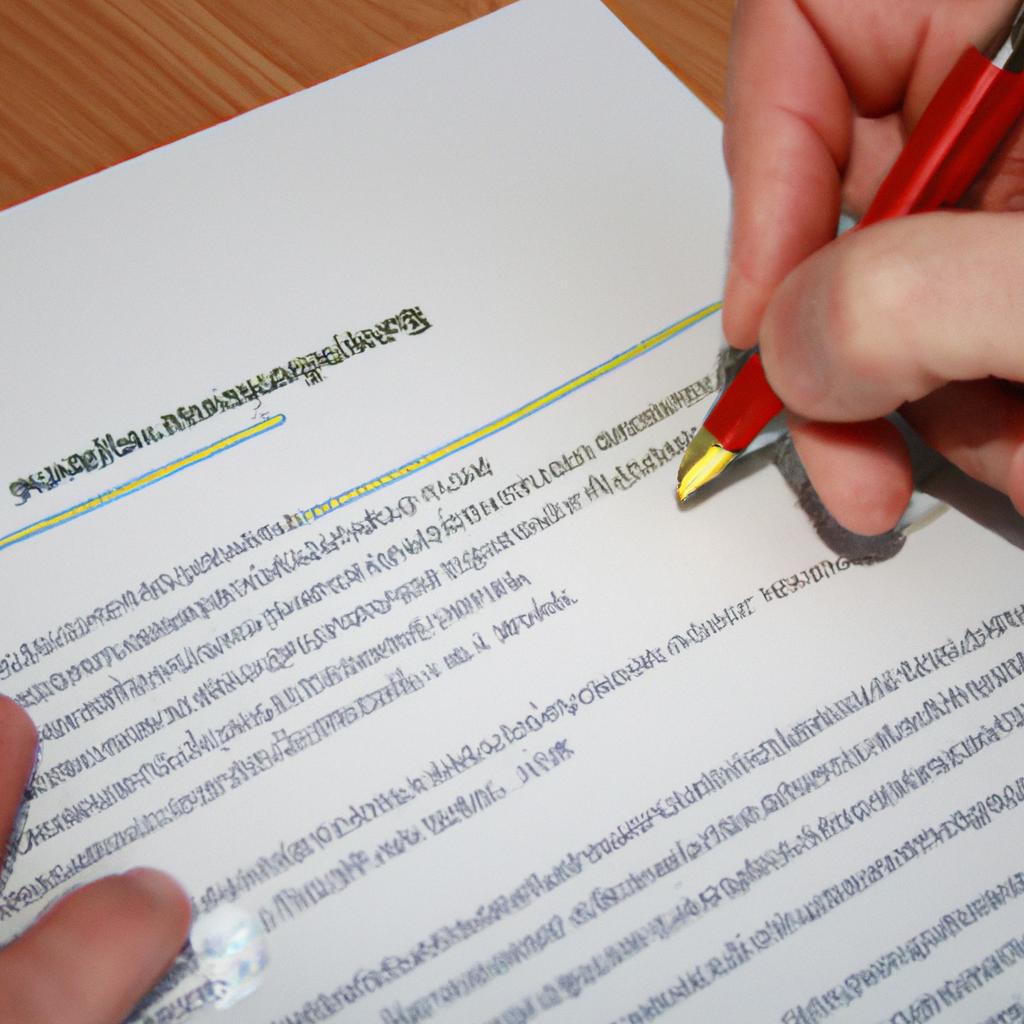 Person signing legal document, explaining
